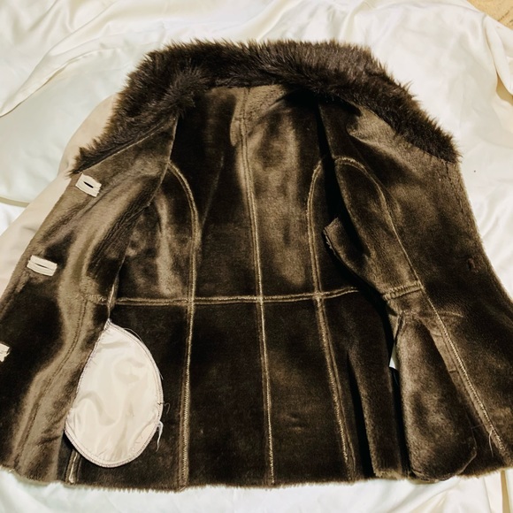 Leather faux winter jacket - Picture 5 of 6